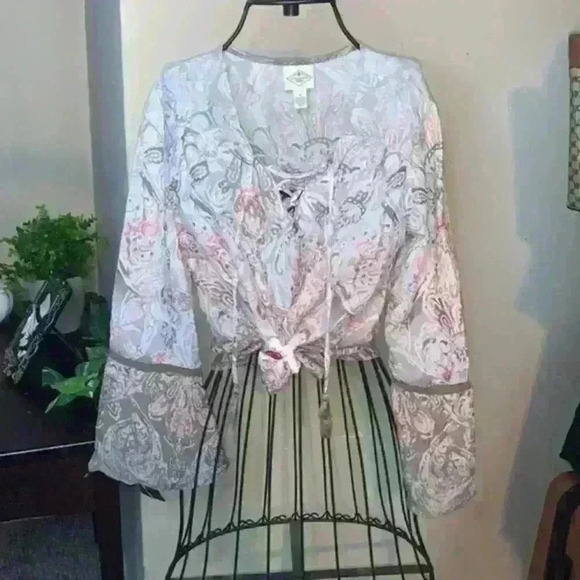 Tops - st john bay tops women's blouse bell sleeves